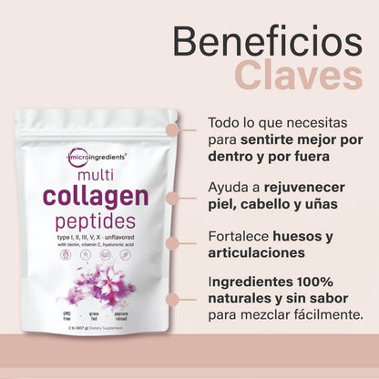 Multi Collagen Peptides - Rejuvenece tu Piel, Cabello y Articulaciones, ¡Compra 1 y Lleva 1 gratis!